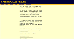 Desktop Screenshot of galeriegillesfebvre.com