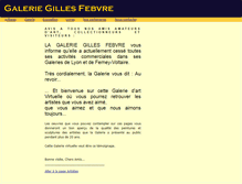 Tablet Screenshot of galeriegillesfebvre.com